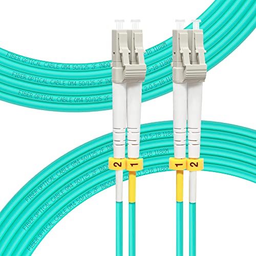 FLYPROFiber 20m OM4 LC to LC Fibre Patch Cable Duplex 50/125 LSZH 100GB - view 1