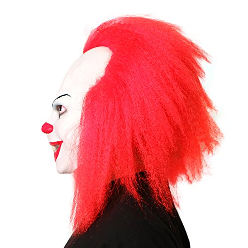 Sinsen Scary Clown Mask Joker Mask Creepy Devil Full Head Latex Mask Horror