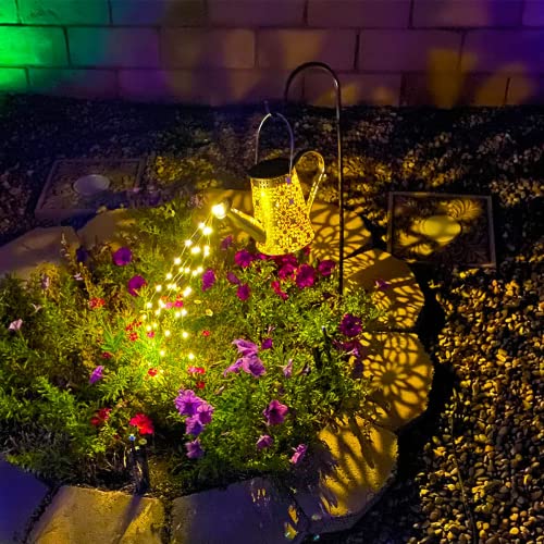 Dudupie Solar Watering Can with Lights Hanging Waterfall Waterproof Garden - view 6