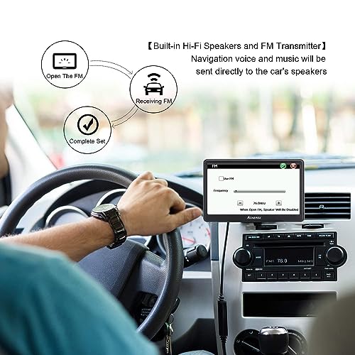 Sat Nav Aonerex GPS 7 in Touchscreen 8GB 256MB 2023 UK EU Maps with Sunshade - view 5