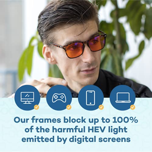 Foxmans Blue Light Blocking Glasses McCartney Heavy Duty Lens Tortoiseshell - view 2