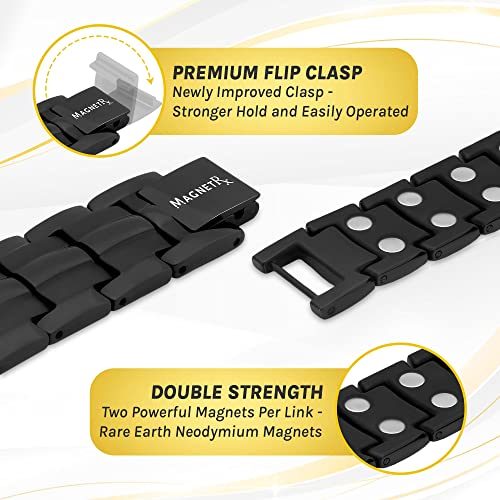 MagnetRX Ultra Strength Magnetic Bracelet Stainless Steel Black