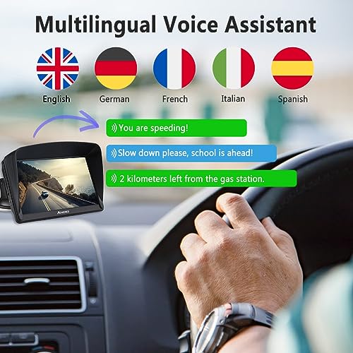 Sat Nav Aonerex GPS 7 in Touchscreen 8GB 256MB 2023 UK EU Maps with Sunshade - view 4