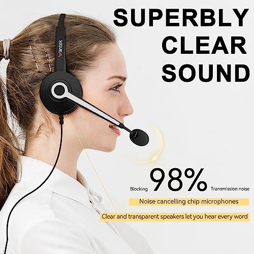 Wantek USB Headset with Noise Cancelling Mic In Line Controls Ultralight - view 2