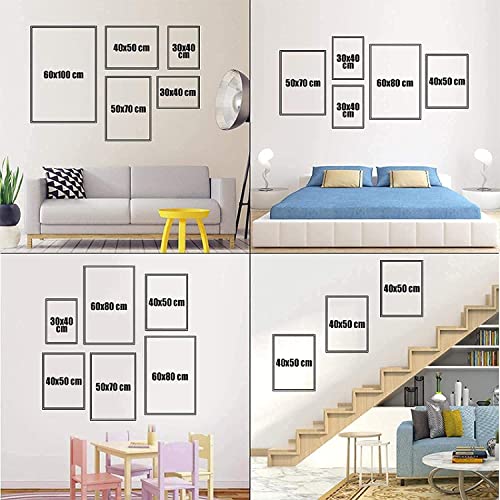 Lyboho Wall Pictures Living Room Grey Golden Fluid Art, 30x40cm, 3PCS