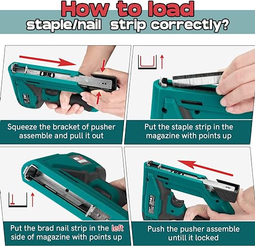 Brad Nailer Neu Master NTC0060-EU Electric Nail Staple Gun with Nails - view 6