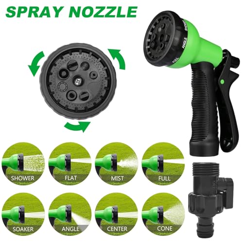 Aigumi 100ft Expandable Garden Hose Pipe 8 Function Spray Nozzle 3/4 1/2 in - view 5