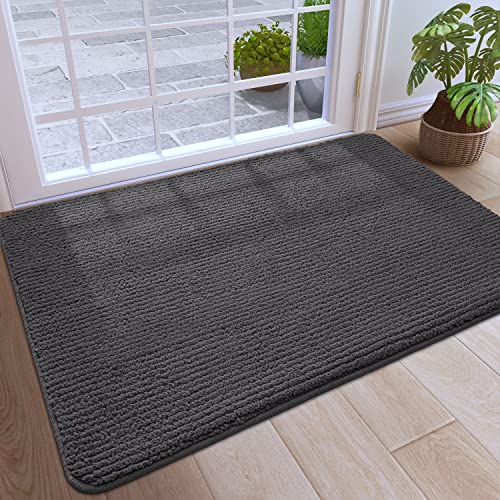 Dexi Indoor Door Mat Non-Slip Absorbent Washable Grey 60x90cm
