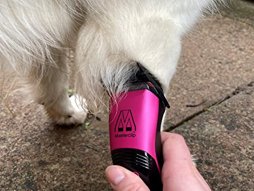 Masterclip Showmate II Cordless Dog Clippers Pink Quiet Grooming Kit