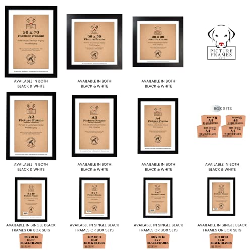 Black 10x8 Picture Frames Box of 12 Multipack 8x10 Photo Frames