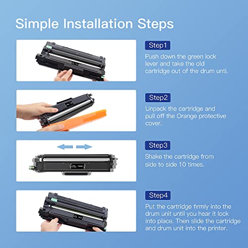 GPC Image Toner Cartridges for Brother TN247/TN243, 5-Pack CMYK
