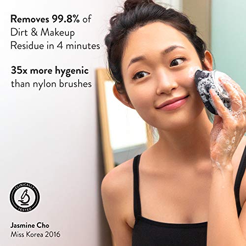 Silicone Sonic Facial Cleansing Brush Waterproof Rechargeable Midnight