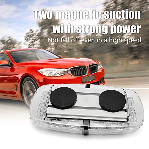 Routeking 24-LED Roof Strobe Light Bar, Magnetic Mount, Amber
