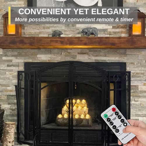 Homemory 6 Pack Rechargeable LED Tea Light Candles Remote Timer
