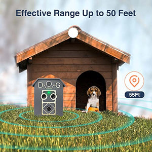Ultrasonic Anti Barking Device 55ft 3 Sensitivity Dog Bark Deterrent