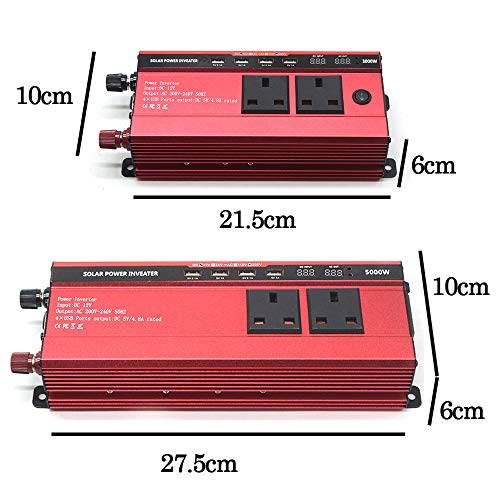 RUILASA 3000W Car Power Inverter, DC 12V to AC 230V, 4 USB