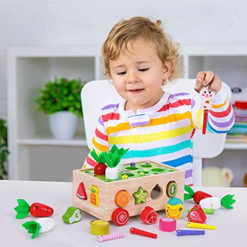 Toddlers Montessori Wooden Shape Sorting Toy Age 2 3 4 Years Learning Game - view 5