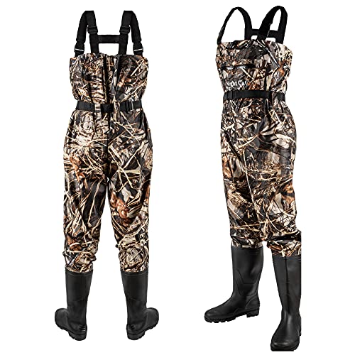 Night Cat Fishing Chest Waders with Boots, Waterproof, Unisex - Bootfoot UK11