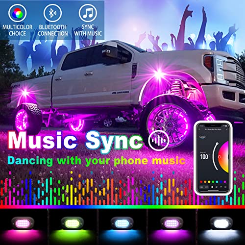 YiLaie RGB LED Rock Lights 8 Pods Underglow Kit Bluetooth App Music Mode - view 3