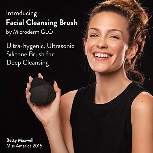 Silicone Sonic Facial Cleansing Brush Waterproof Rechargeable Midnight