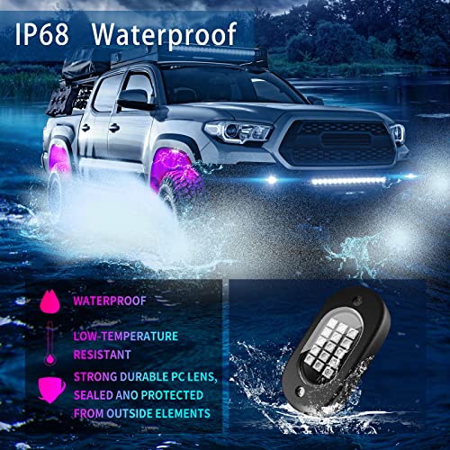YiLaie RGB LED Rock Lights 8 Pods Underglow Kit Bluetooth App Music Mode - view 5