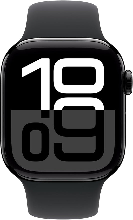 Apple Watch Series 10 (GPS, 42mm) Jet Black Aluminium Case + Black Strap