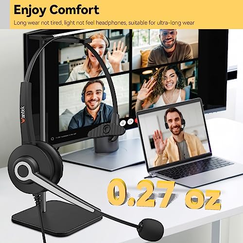 Wantek USB Headset with Noise Cancelling Mic In Line Controls Ultralight - view 6