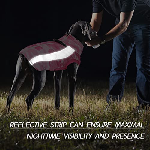 Kuoser Dog Winter Jacket Waterproof Windproof Fleece Reflective Vest Camo - view 5