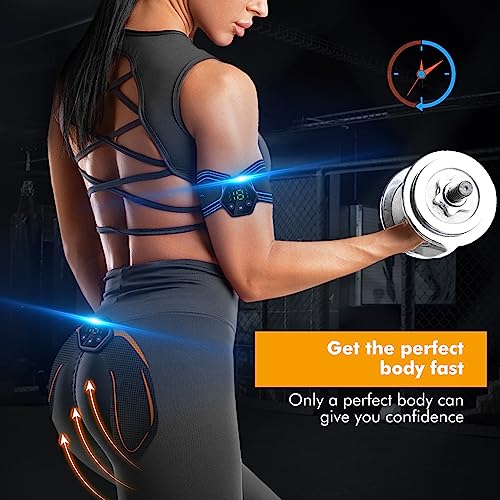 Lovcoyo ABS Trainer Muscle Stimulator, 6 Modes, USB Rechargeable