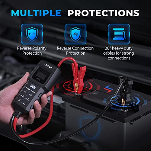 Topdon BT20 Car Battery Tester 12V 100-2000CCA Load and Charging Test App - view 8