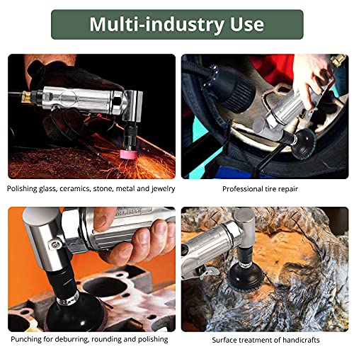 Eypins Compressed Air Angle Die Grinder 1/4 in 90 Degree Mini Sander Tool Set - view 8