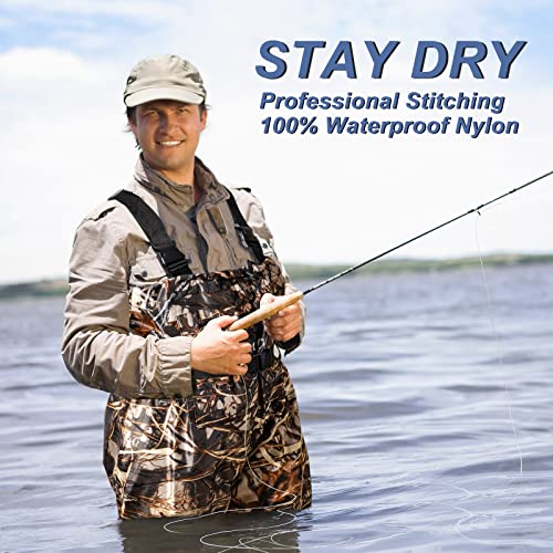 Night Cat Fishing Chest Waders with Boots, Waterproof, Unisex - Bootfoot UK11