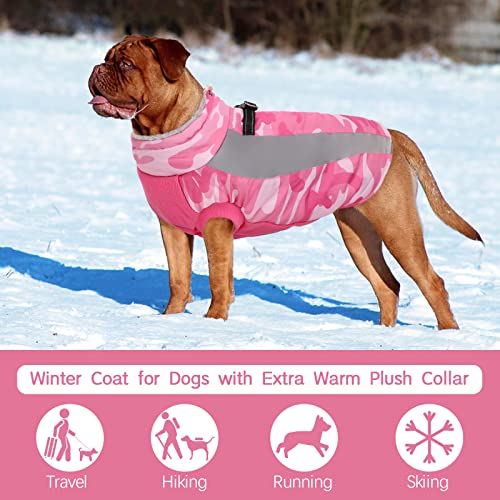 Kuoser Dog Winter Jacket Waterproof Windproof Fleece Reflective Vest Camo - view 4
