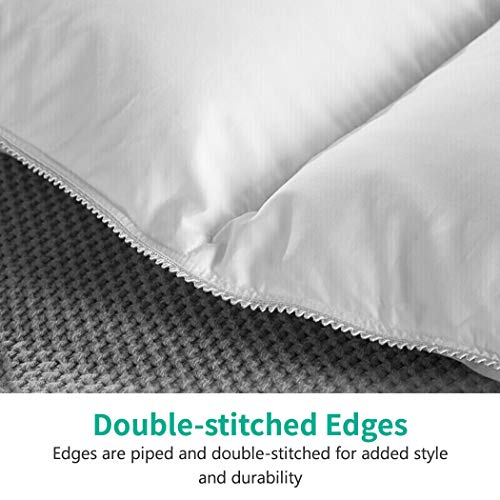 APSMILE Single Duvet 10.5 Tog, Goose Feather Down, 400TC Cotton