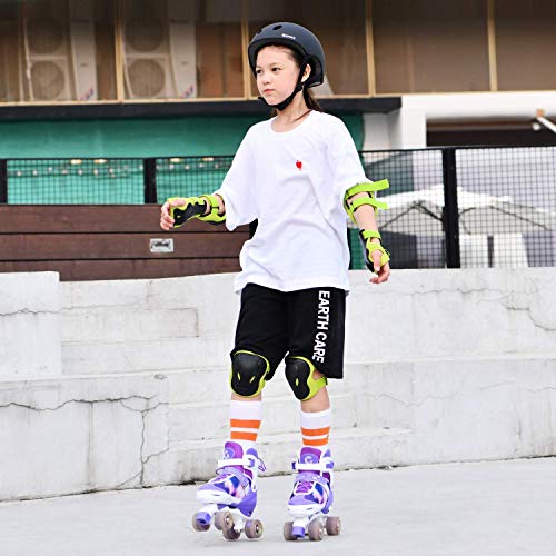 Gonex Adjustable Roller Skates, 4 Light-Up Wheels, Kids & Women