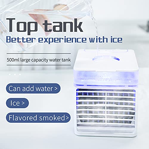 Micacorn Portable Air Cooler 4 in 1 Humidifier Purifier Fan White
