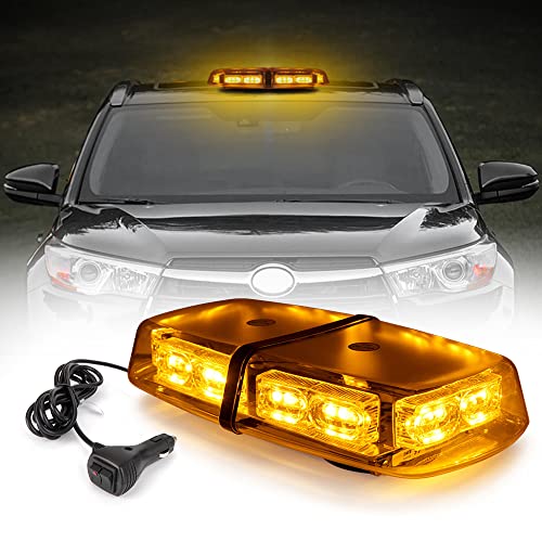 Routeking 24-LED Roof Strobe Light Bar, Magnetic Mount, Amber