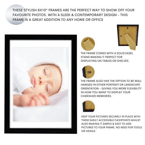 Black 10x8 Picture Frames Box of 12 Multipack 8x10 Photo Frames