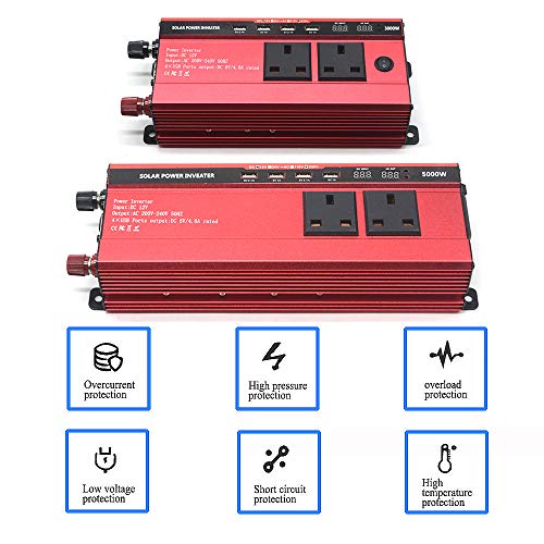 RUILASA 3000W Car Power Inverter, DC 12V to AC 230V, 4 USB