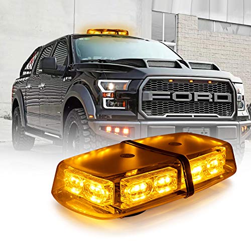 Routeking 24-LED Roof Strobe Light Bar, Magnetic Mount, Amber