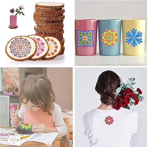 Mandala Dotting Tools 78 Pcs Painting Stencil Kit Pens Brushes Paint Tray - view 6