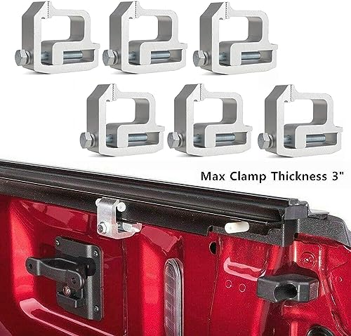 6 Pack Truck Topper Clamps, Truck Cap Mounting Clamps For Truck Bed Rack