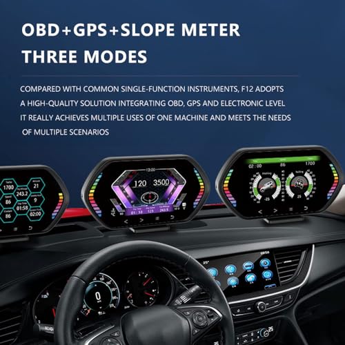 Camecho Car HUD Head Up Display OBD2 GPS Speedometer 4.5 in IPS Multicolour - view 3
