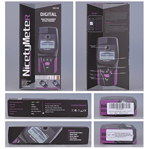 Digital Stud Finder & Wall Scanner, Detects Metal, Wood & Wire