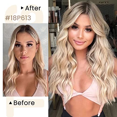 Tess Clip-In Hair Extensions, 12in Ash Blonde Mix, 8pcs 55g