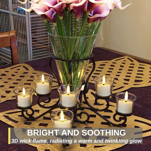 Homemory 6 Pack Rechargeable LED Tea Light Candles Remote Timer