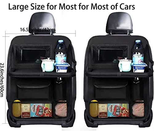 Primst Car Backseat Organiser, Foldable Table Tray, 2 Pack