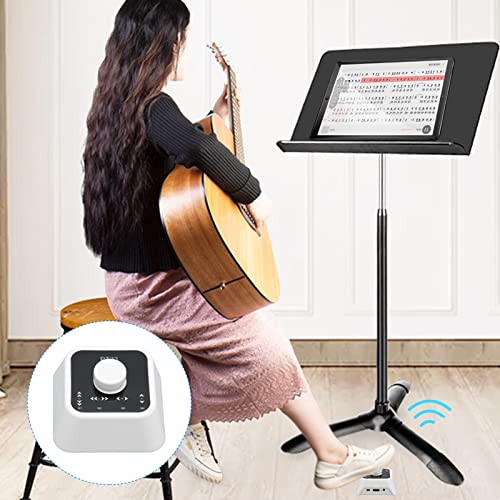 Bluetooth Page Turner Pedal Type C Rechargeable Wireless Controller White - view 2
