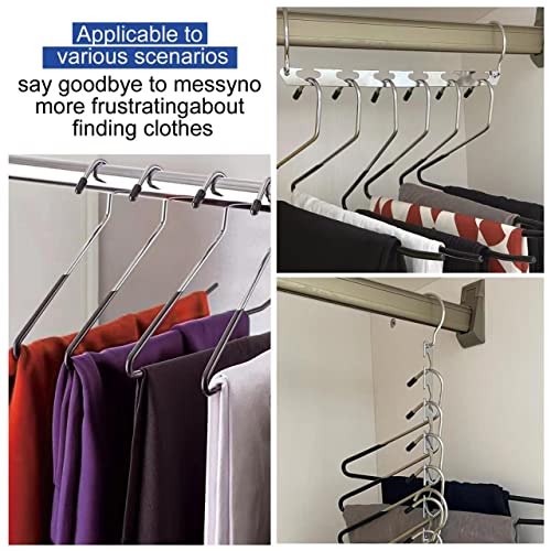 Trouser Hangers Idmax 12 Pack Metal Non Slip Space Saving Black - view 4