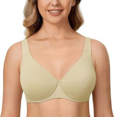 Delimira Womens Minimiser Bra Seamless Plus Size Light Green Heather 42D